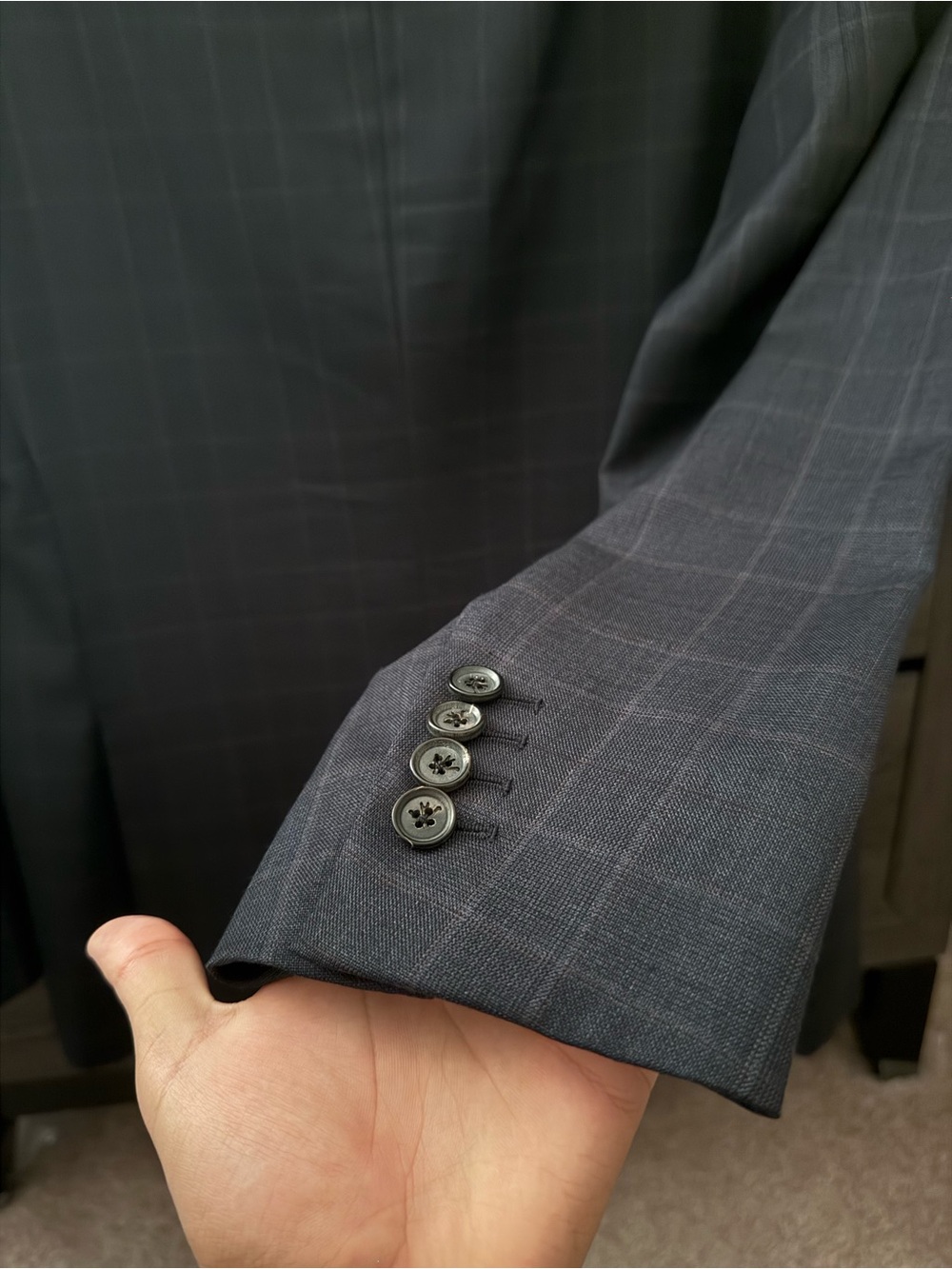 Isaia Black Blazer with Red Interior Trim - Picture 9 of 9